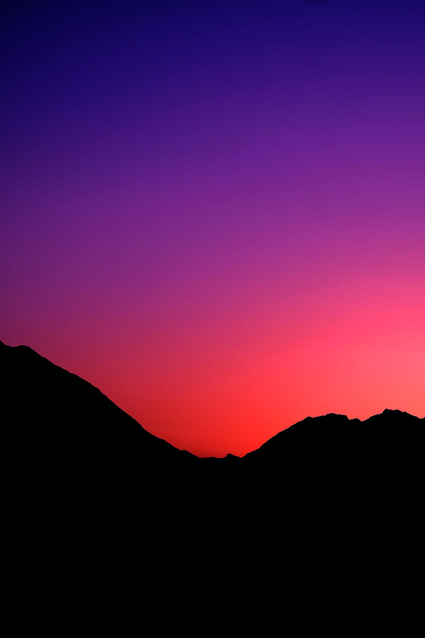 ungu keren matahari terbit wallpaper ponsel HD