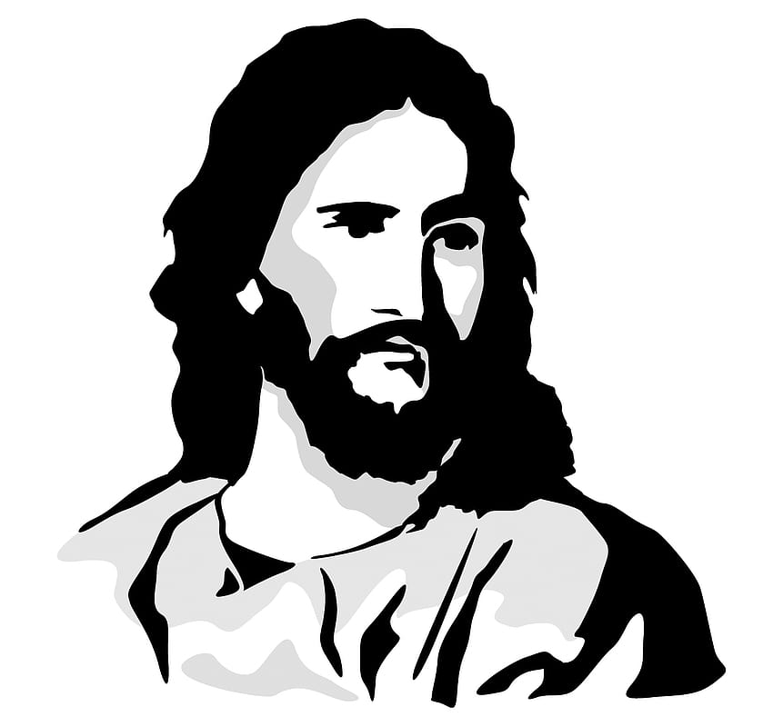 İsa Portresi Siyah Beyaz, İsa Portresi Siyah Beyaz png , Clipart Kitaplığı'nda Cliparts, İsa çizimi HD duvar kağıdı