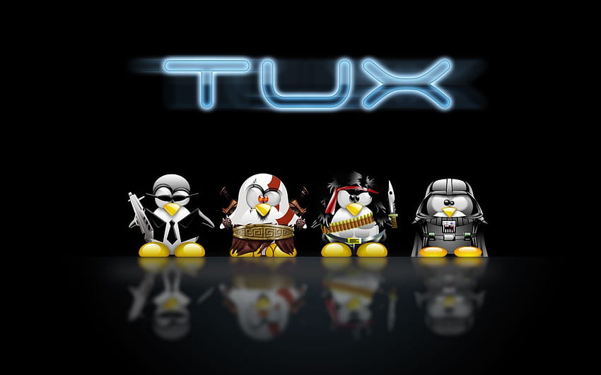 Linux 클립 아트 ClipartFox 1680×1050 Tux, dark linux penguin HD 월페이퍼