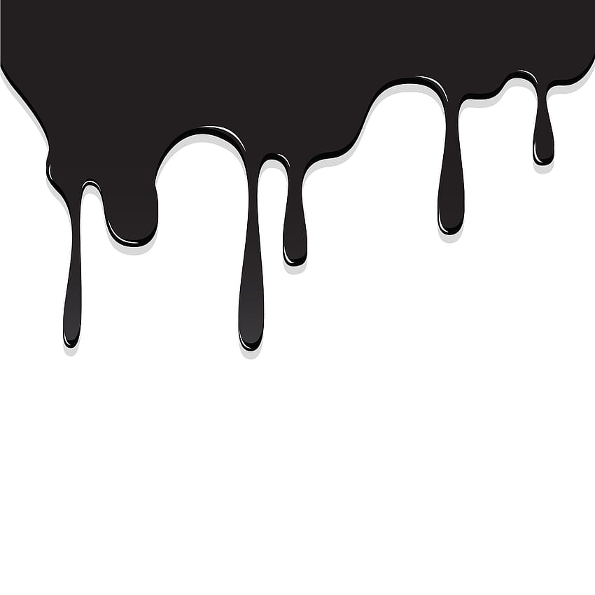 滴る黒い色をペイントし、ドロップする色の背景イラスト ベクター アート。 以上からお選びください…、ブラックドリップ HD電話の壁紙