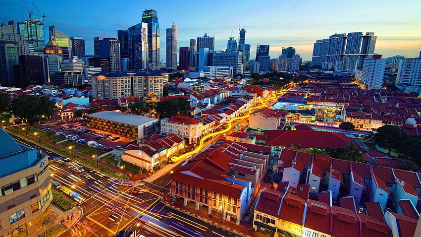 Paysages urbains singapour chinatown, china town Fond d'écran HD