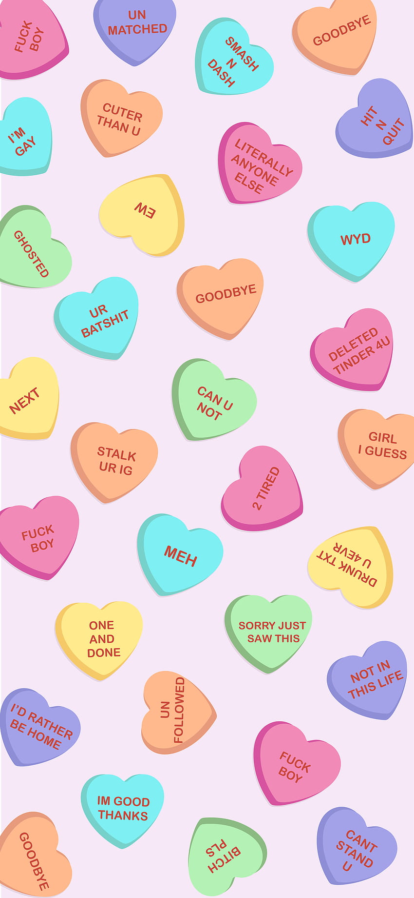 candy hearts  Happy valentines day Colorful pictures art Iphone wallpaper