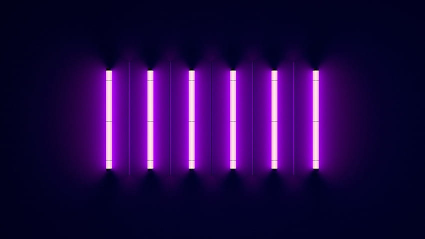 2560x1440 Lampu Neon Ungu Resolusi 1440P, logo neon ungu Wallpaper HD