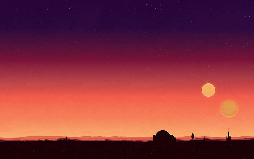 Arte del paisaje de Star Wars, paisaje de fondo de pantalla