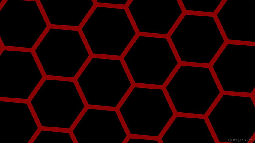 Hex Grid ·①, red hex HD wallpaper