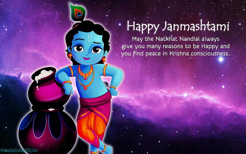 Happy Janmashtami With Quotes HD Wallpaper | Pxfuel