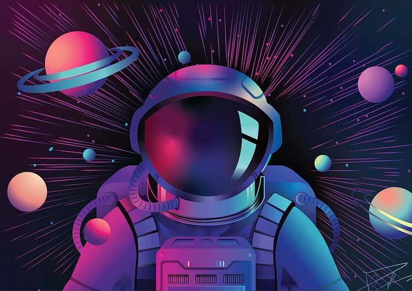 astronot, planet Wallpaper HD