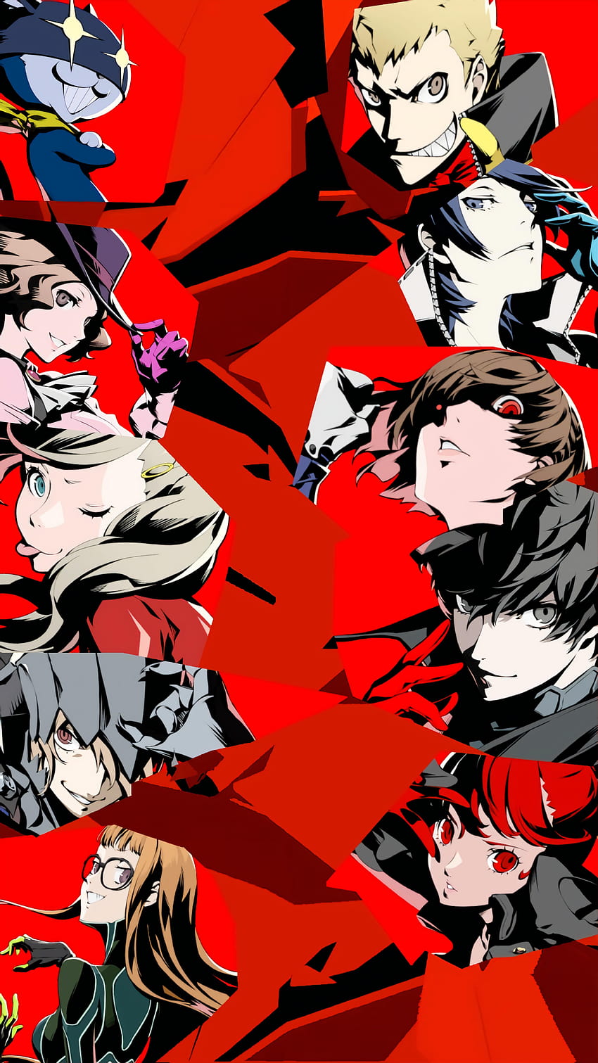 I used my mediocre editing skills to make a mobile of all the Phantom Thieves: Persona5 HD phone wallpaper