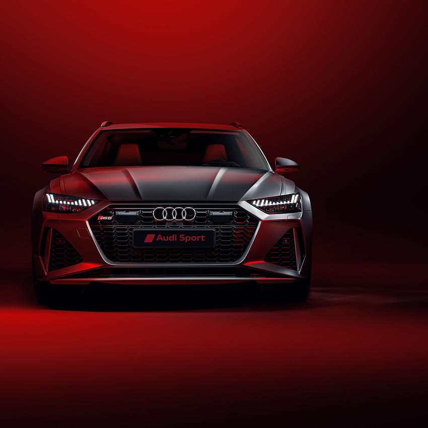 Audi RS6, 고급 스포츠 세단, 빨간색 배경, CGI, 자동차, audi rs6 스포츠 HD 전화 배경 화면