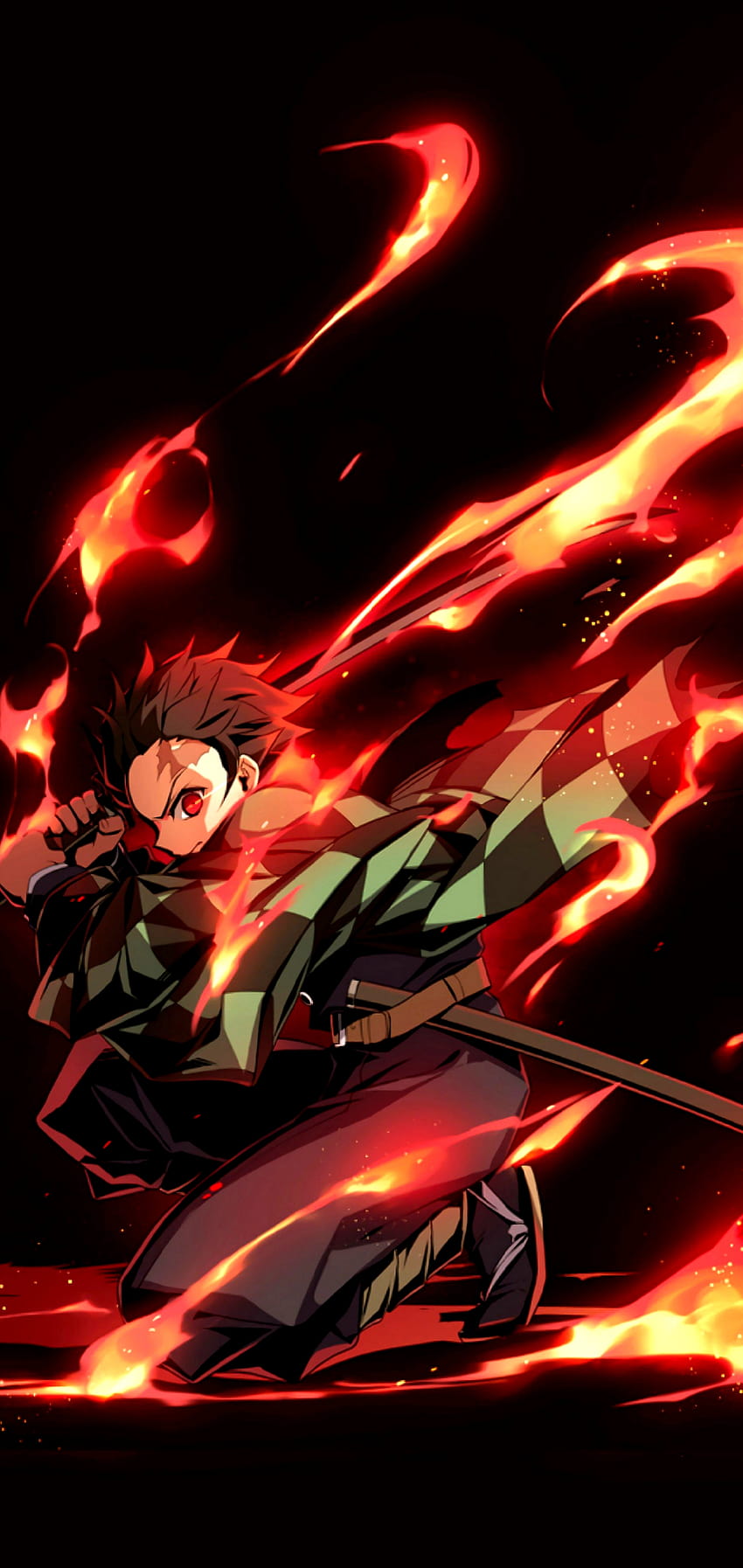 Anfrage für u/bosssantana163. Dämonentöter im dunklen Stil für AMOLED: Note10, bester Anime-Amoled HD-Handy-Hintergrundbild