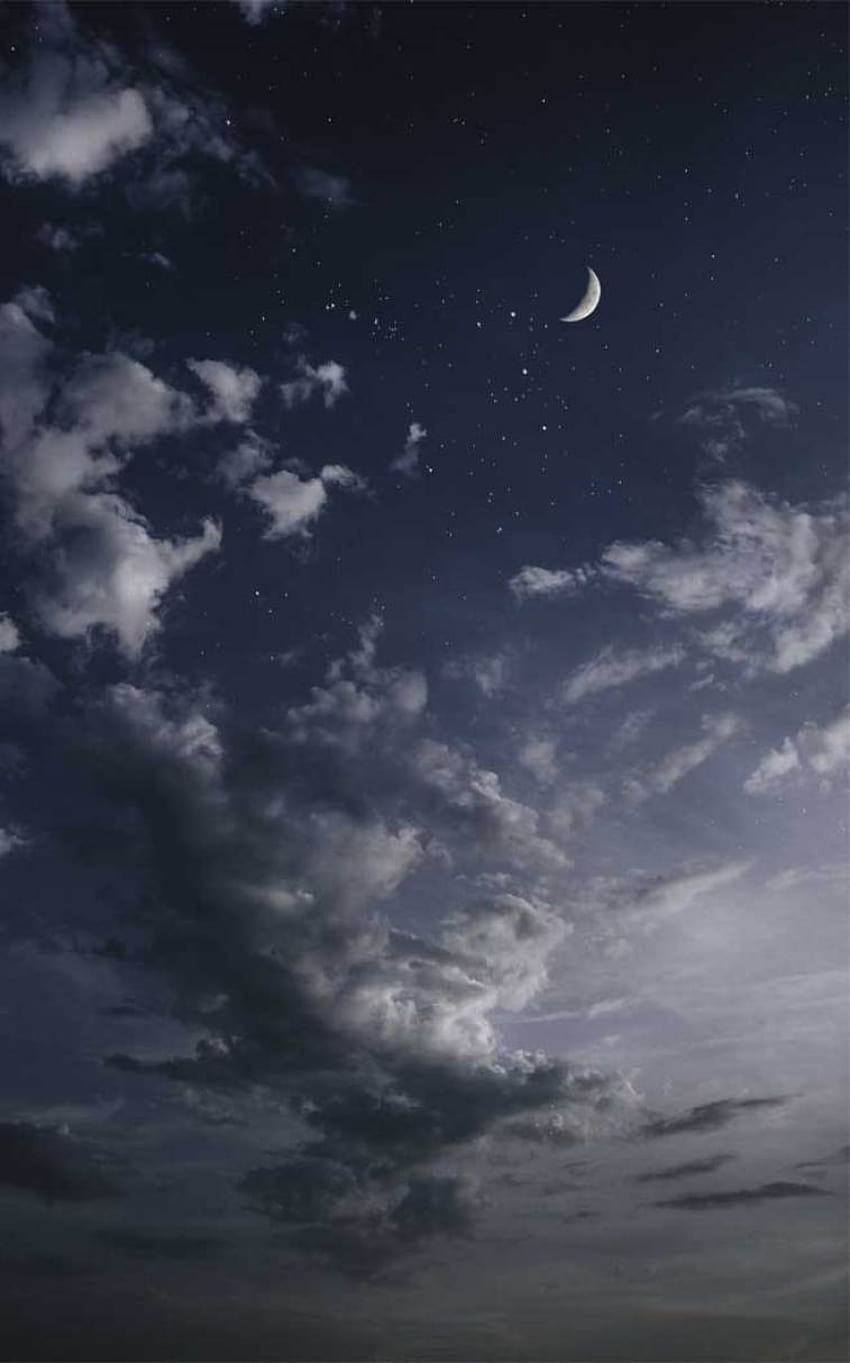 Crescent Moon posted by Samantha Mercado, iphone crescent moon HD phone wallpaper