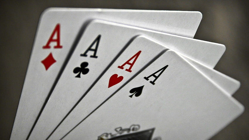 cards, quad, ace of spades, Full House, aces :: HD wallpaper