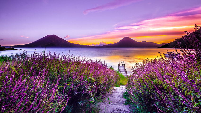 Lake Atitlán Lake In Guatemala Large Volcanic Crater In The Southwestern Highlands Of Guatemala It Is The Deepest Lake In Central America Landscape : 13 HD wallpaper