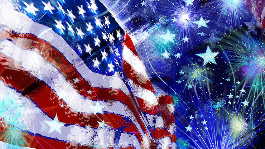4 Juli, Amerika, Kembang Api, Bendera, Hari Kemerdekaan & Latar Belakang • 193 • Wallur, kembang api 4 Juli Wallpaper HD
