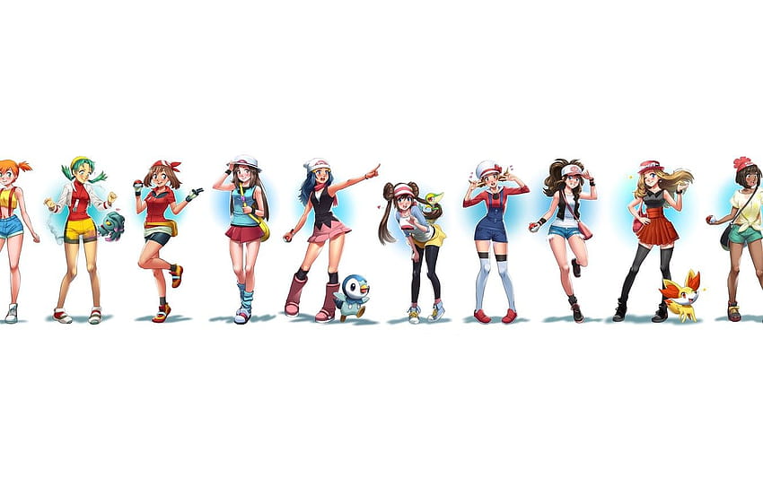 fille, Jeu, Anime, joli, asiatique, Pokemon, Manga, Japonais, Oriental, bishojo, Pokémon , section сёнэн, Pokemon manga Fond d'écran HD