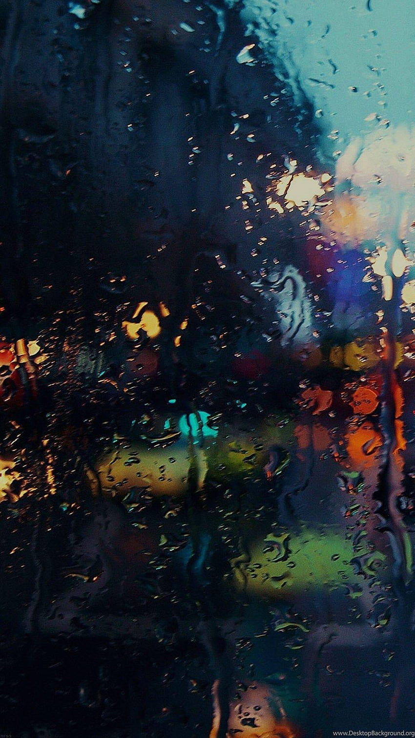 Raining Back Car Window Gloomy Dark Street iPhone 6 HD phone wallpaper