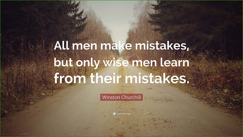 실수에 대한 영감을 주는 인용문 Remarkable Winston Churchill HD 월페이퍼