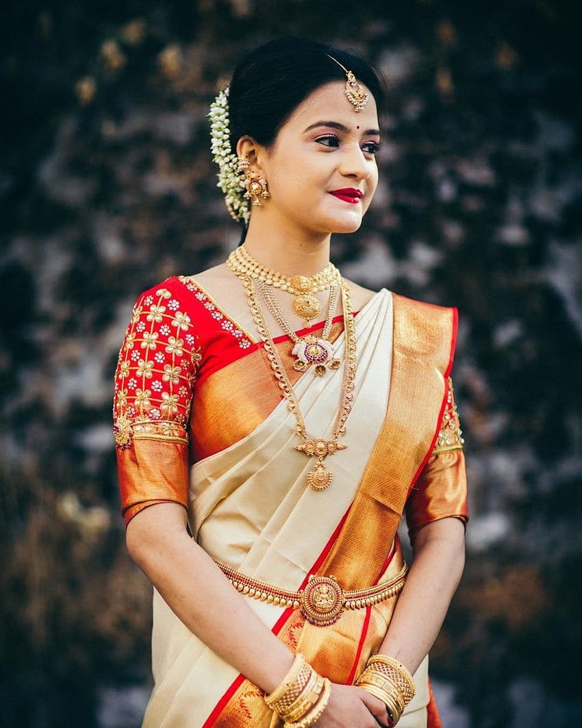 Simple kerala hindu bridal hairstyles HD wallpapers | Pxfuel