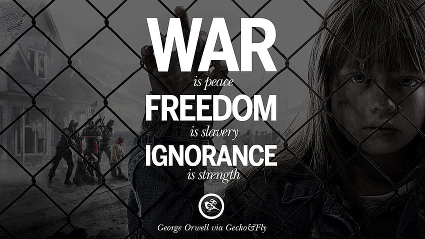10 най-добри цитата на Джордж Оруел от книга от 1984 г. за войната, национализма HD тапет