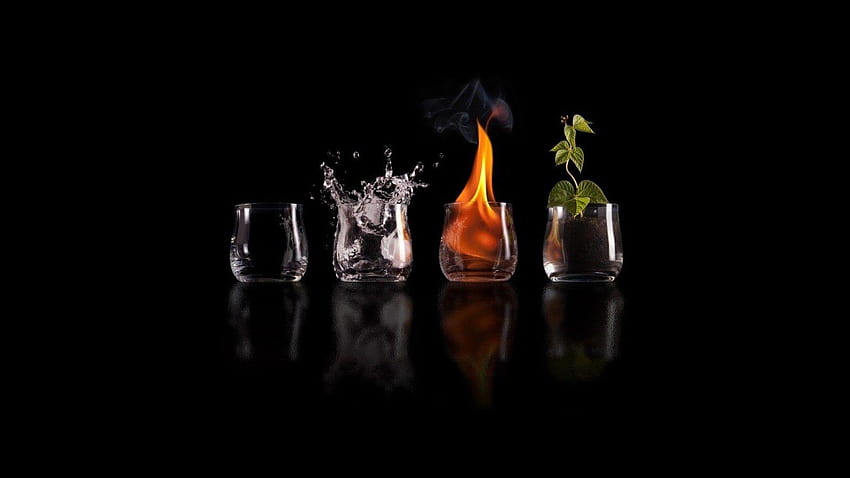 The Four Elements in Glasses HD wallpaper