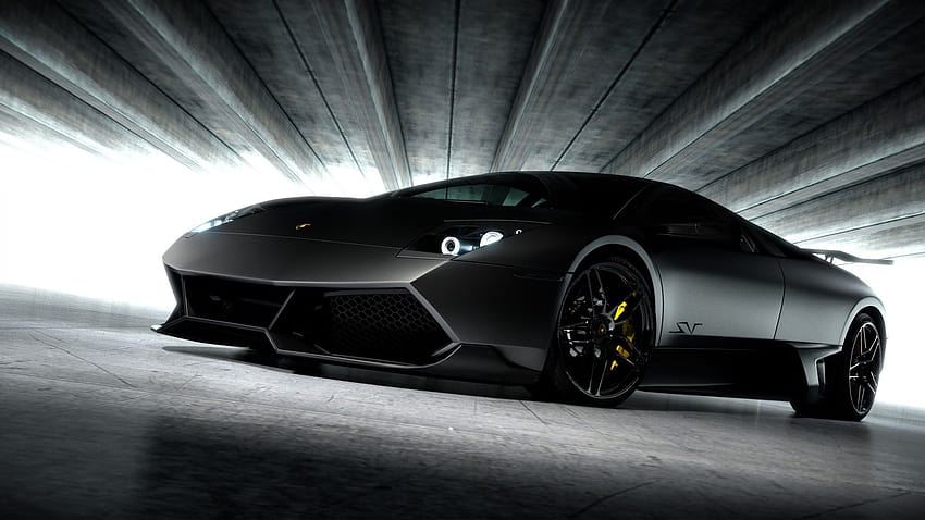 Negro Lamborghini Murcielago LP670 4 Superveloce fondo de pantalla
