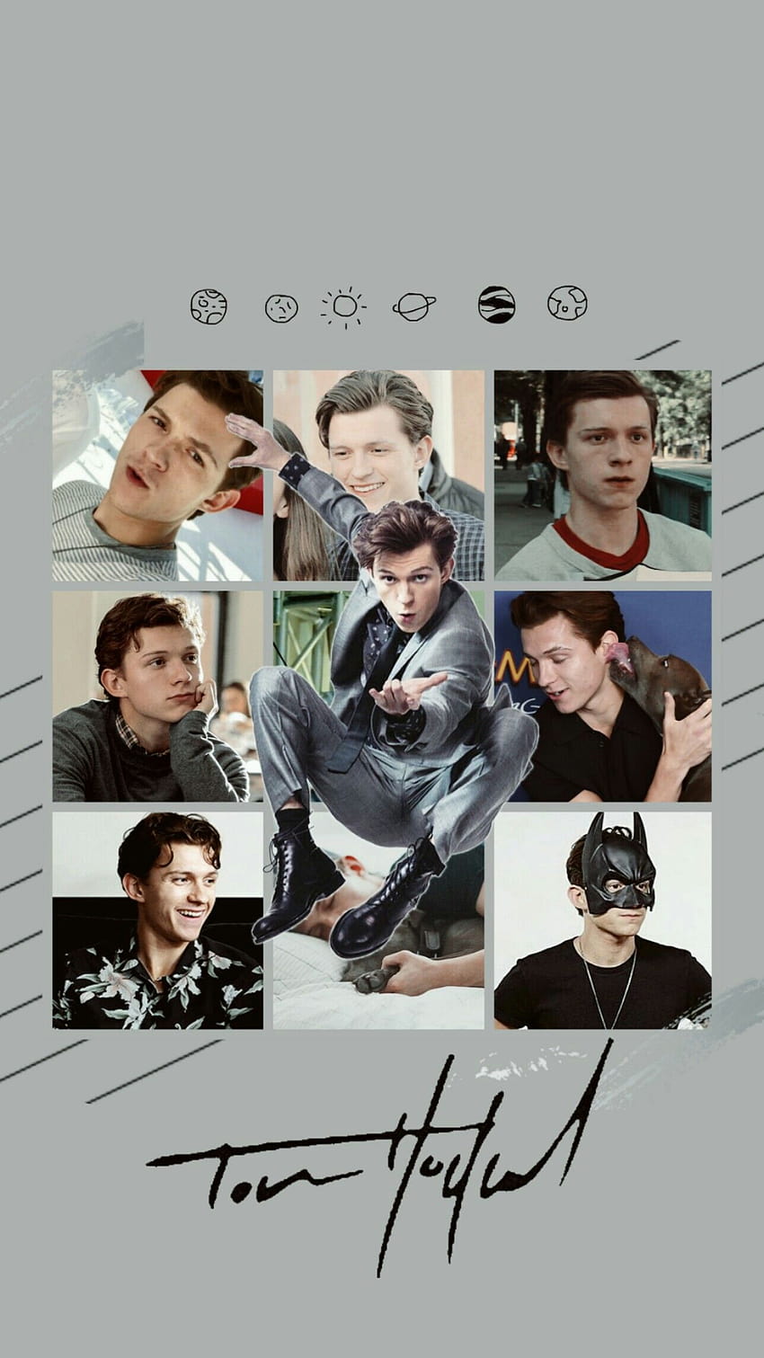 Tom Holland Aesthetic, tom holland collage HD phone wallpaper