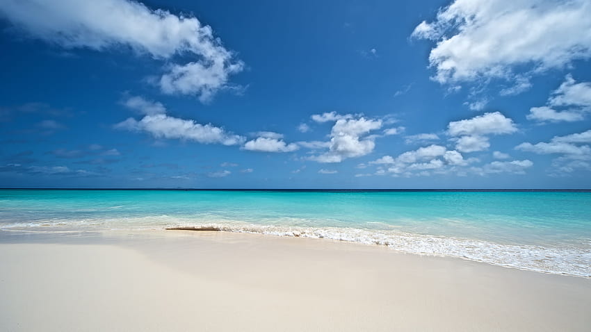 Beach, Seascape, water, Ocean, Waves, Horizon, Clouds, Blue Sky ...