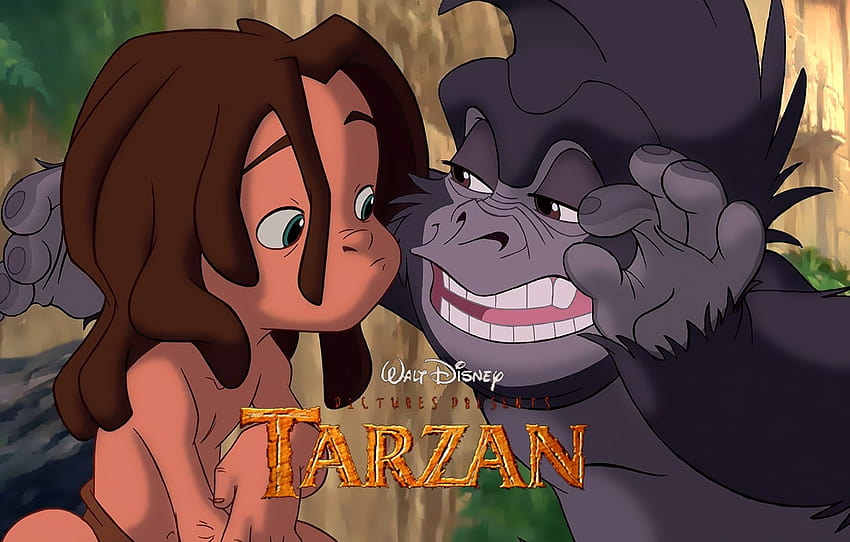 Affe, Gorilla, Disney, Cartoon, Tarzan, Abschnitt фильмы, Disney Tarzan HD-Hintergrundbild