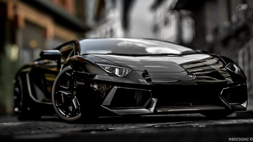 Schwarzer Sportwagen, Lamborghini, Lamborghini Aventador, Fahrzeug • Für Sie, schwarze Supersportwagen HD-Hintergrundbild