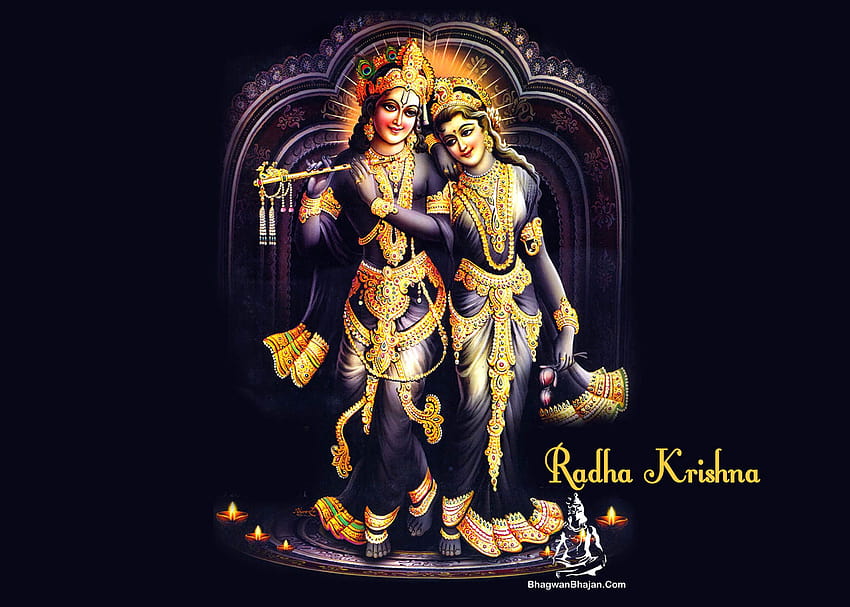 Bhagwan Shri Krishna &, radha krishna black HD тапет