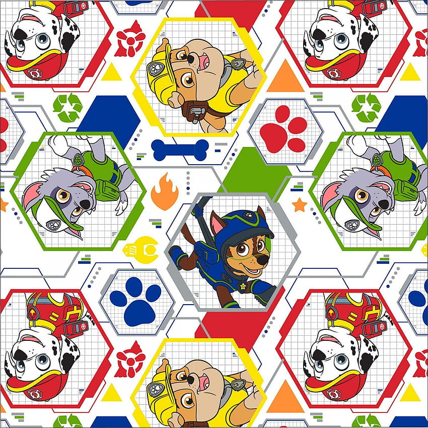 Paw Patrol 패브릭, 화이트/멀티 미션 Pawsible Children's Paw Patrol Cotton Fabric by TheQuiltedNursery on…, skye and everest HD 전화 배경 화면