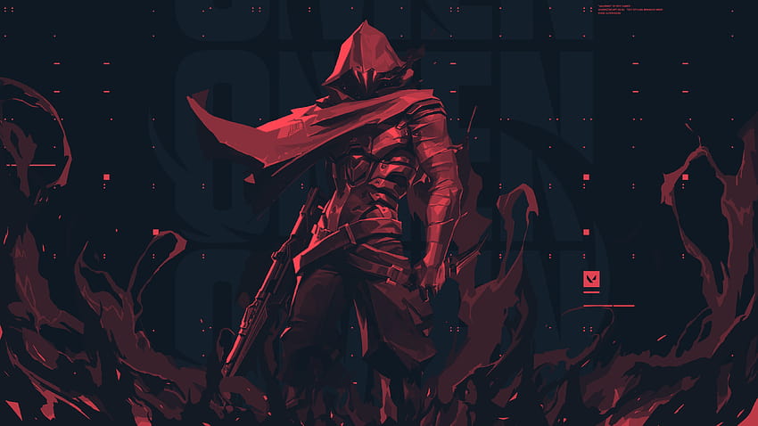 VALORANT, Raze Valorant, Riot Games, Red, Carmine, Backgrounds, dark red ninja HD wallpaper