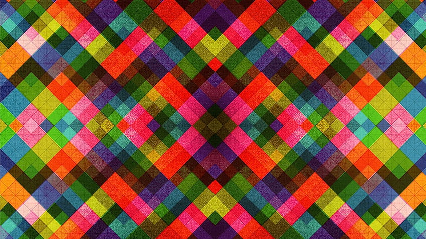 Colorful Square Pattern, colorful gradient pattern HD wallpaper
