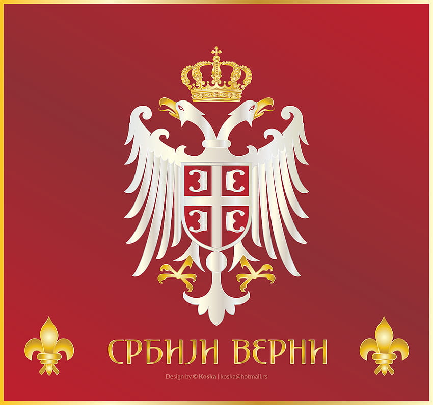Zastava i grb Srbije, Flagge Serbiens HD-Hintergrundbild