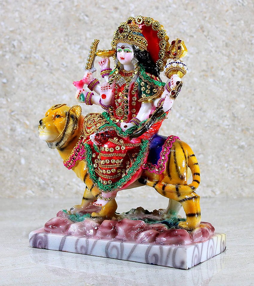 eSplanade Maa Durga MATA Rani Idol Estatua Murti Moorti para el hogar Mandir, durga mata murti fondo de pantalla del teléfono