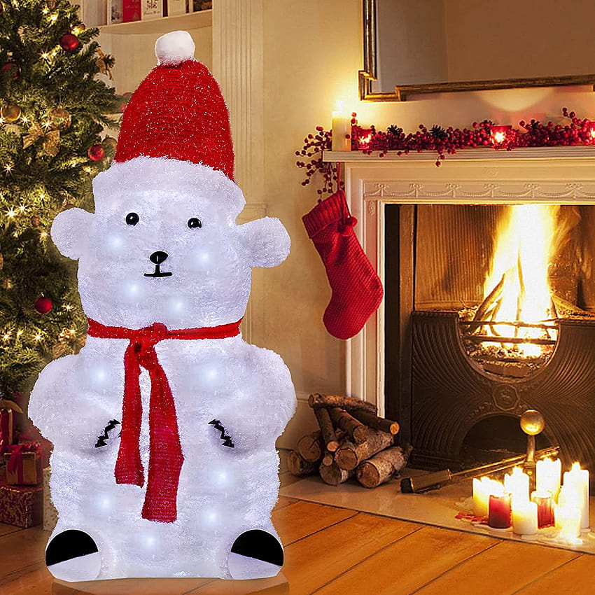 Lighted Christmas Polar Bear with Built HD phone wallpaper | Pxfuel