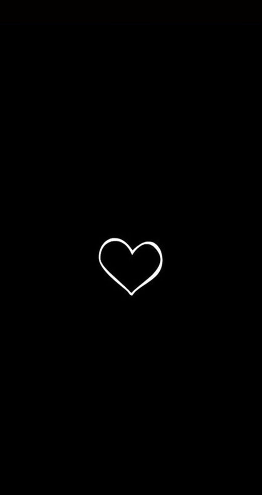 Heart, clave de sol preto e branco HD phone wallpaper