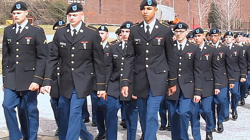 Fort Benning Delta Company 1 19 Turning Blue March, армейска рокля блус HD тапет