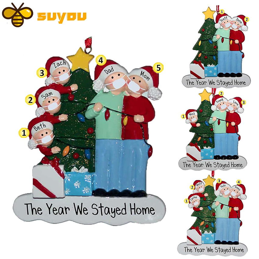SUYOU Party Supplies Christmas Tree Decor 2020 Personalized Quarantine Xmas Hanging DIY Pendant Home Decor Xmas Ornament Door Survivor Family HD phone wallpaper