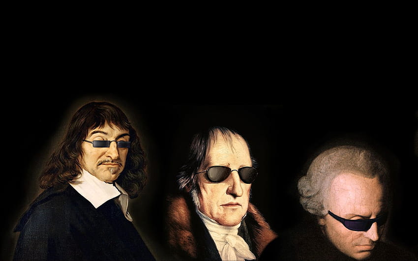 クールな哲学者デカルト・カントとサングラスをかけたヘーゲル、イマヌエル・カント 高画質の壁紙