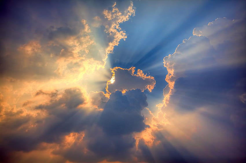 RWorkshop, sun rays through clouds HD wallpaper