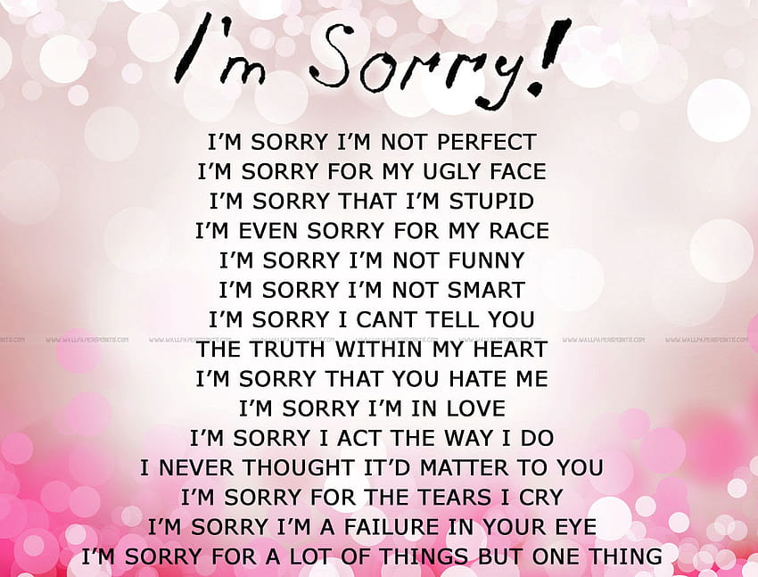 Inspirational Best Love Apology Quotes, apologize HD wallpaper