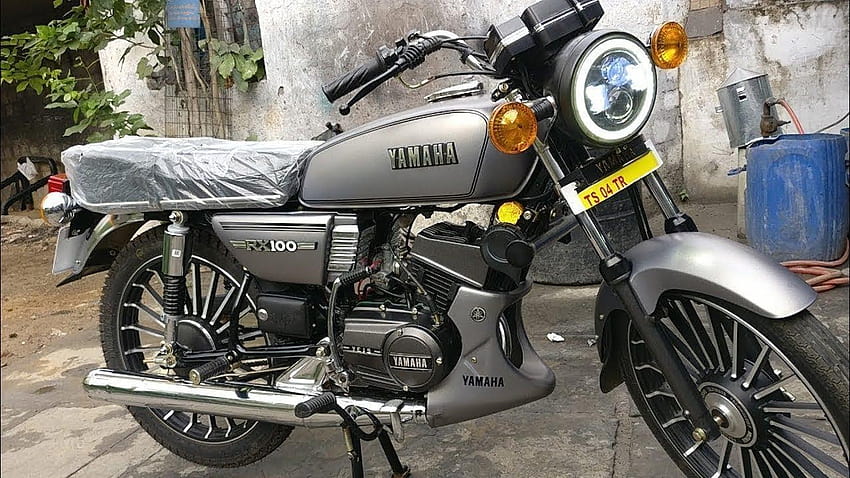 New Yamaha RX 100 Gun Metal Grey, rx 100 bike HD wallpaper