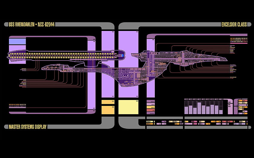 Star Trek, LCARS, Raumschiff, Schaltplan / und HD-Hintergrundbild