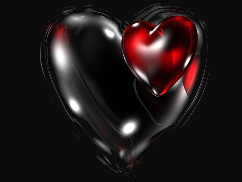 Meilleur amour romantique 3d, saint valentin noir Fond d'écran HD