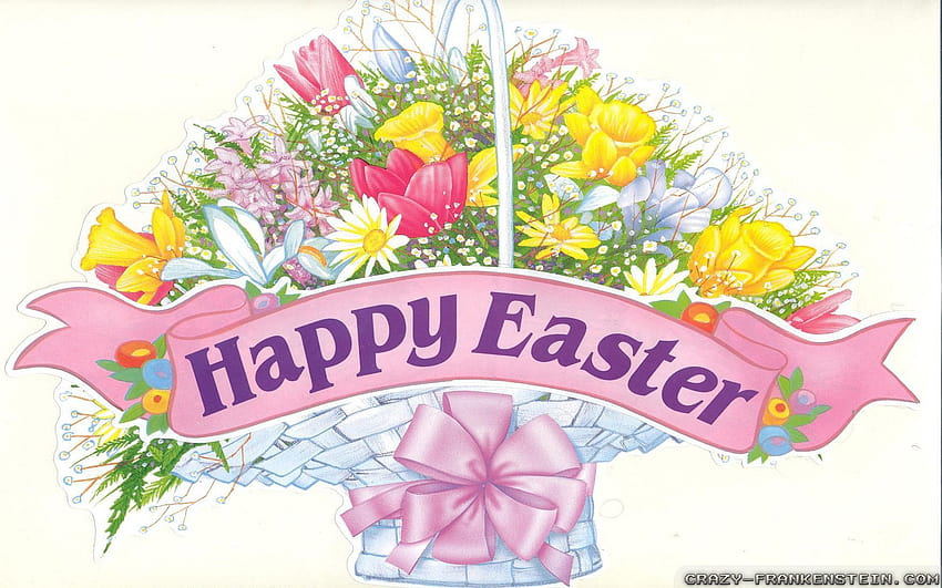 Happy Easter Flowers Bouquet, easter flowers and bible HD wallpaper