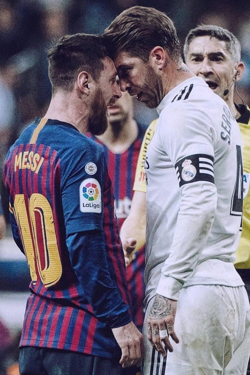 Messi gegen Sergio Ramos, Ramos und Messi HD-Handy-Hintergrundbild