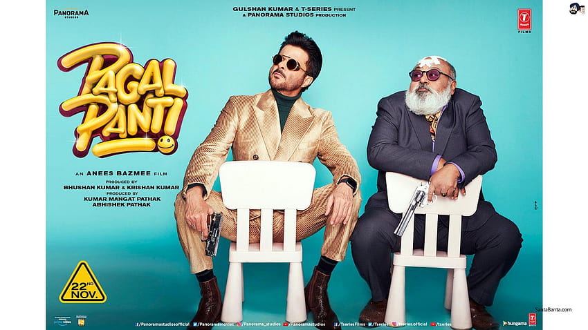 Poster of Bollywood comedy film `Pagalpanti` featuring Anil Kapoor HD wallpaper