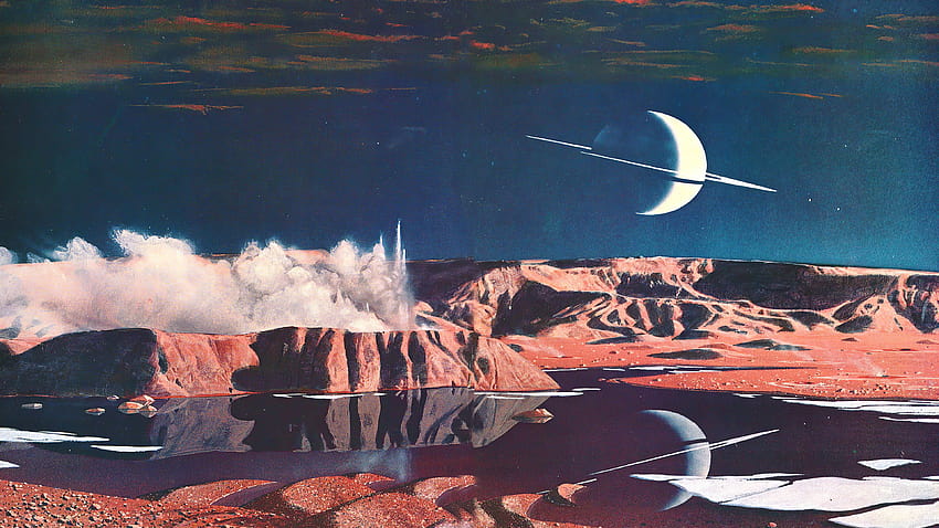 A Clear Day On Titak, artista, s y arte retro de ciencia ficción fondo de pantalla
