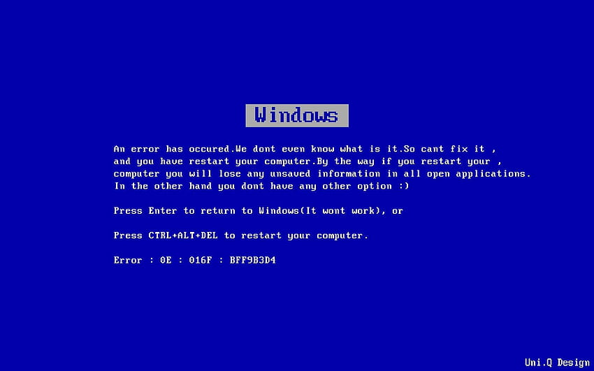 Грешка Microsoft Microsoft Windows Blue Screen Of Death, забавен microsoft HD тапет